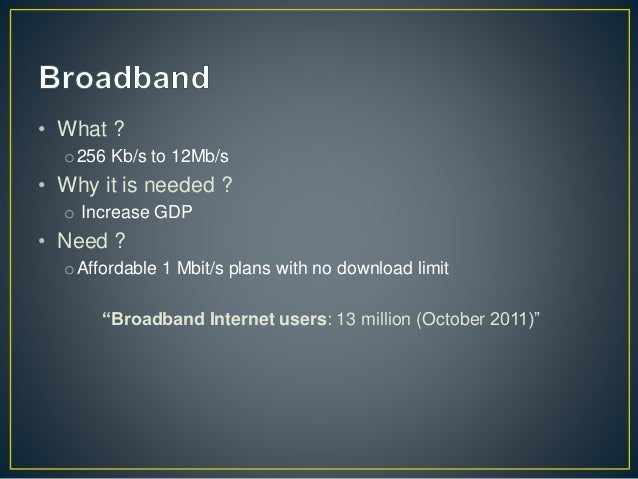 india Broadband penetration