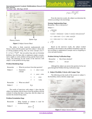 Analysis Of Mathematical Creative Thinking Ability In Problem-Solving ...