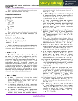 Analysis Of Mathematical Creative Thinking Ability In Problem-Solving ...