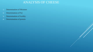 Analysis of milk and milk product | PPTX