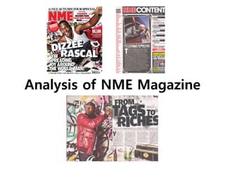 Analysis of NME Magazine
 