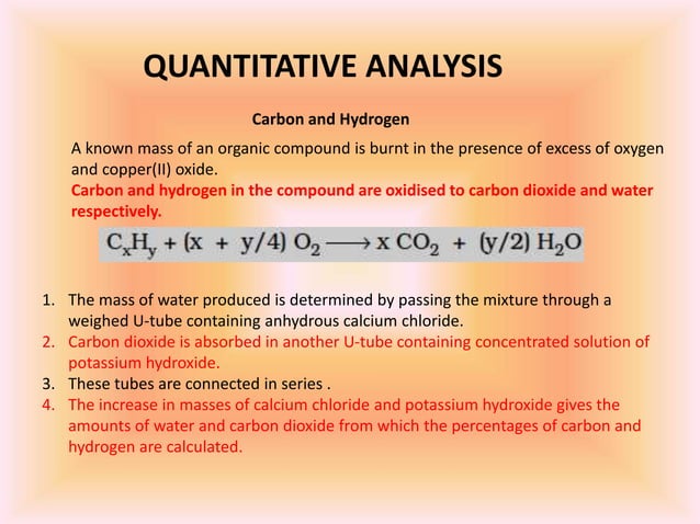 analysis of organic compounds.pptx | Chemistry | Science