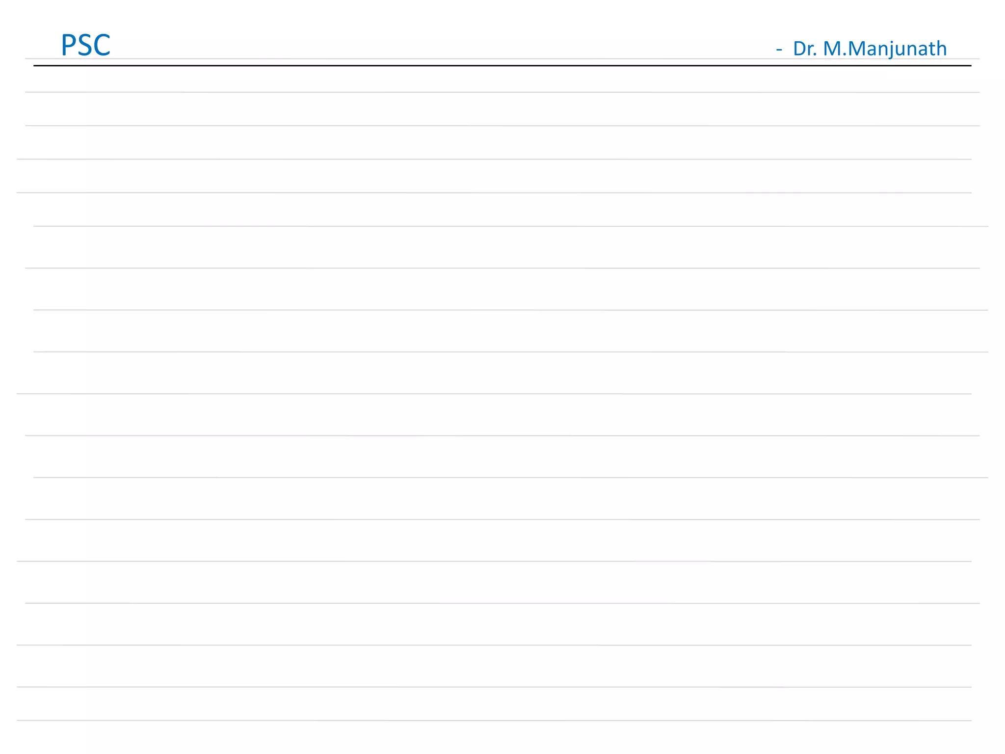 PSC - Dr. M.Manjunath
 
