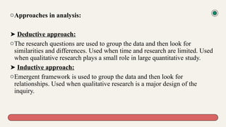 qualitative analysis: deductive and inductive... Comprehensive Guide to Quantitative and Qualitative Data Analysis in ...