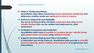 Comprehensive Guide to Quantitative Data Analysis and Parametric Tests ...