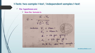 Analysis of Quantitative Data Parametric and non-parametric tests.pptx