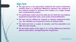 Sign Test R Alternative Analysis of Quantitative Data Parametric and non-parametric tests.pptx