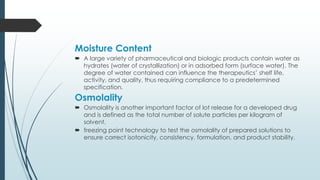 Analysis of raw materials