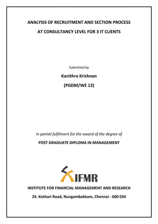 Analysis of recruitment and selection process | PDF