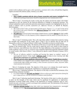 ANALYSIS OF RHETORICAL MOVES OF JOURNAL ARTICLES AND ITS IMPLICATION TO ...