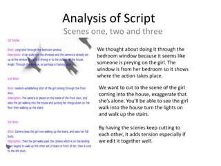Analysis of script | PPTX