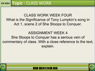 Summary and Analysis of she stoops to conquer By Oliver Goldsmith | PDF