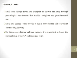 Analysis of solid oral dosage forms 112070804010 | PPTX