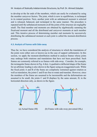 Analysis of statically indeterminate structures | PDF