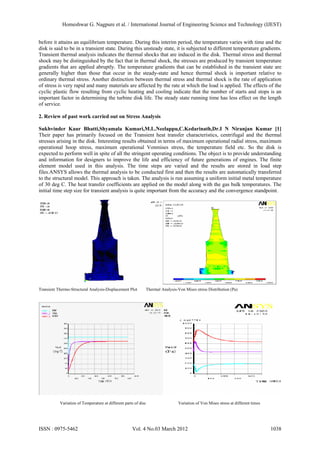 Analysis of stresses in turbine rotor 11.10