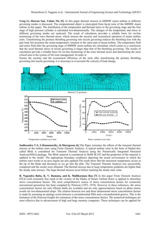 Analysis of stresses in turbine rotor 11.10