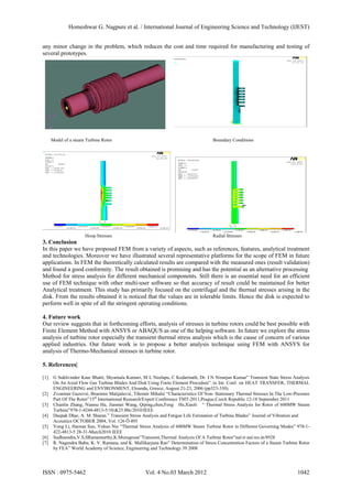 Analysis of stresses in turbine rotor 11.10