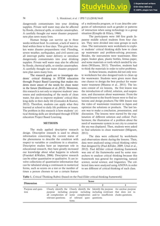 Analysis Of Students Critical Thinking Skill Of Middle School Through ...