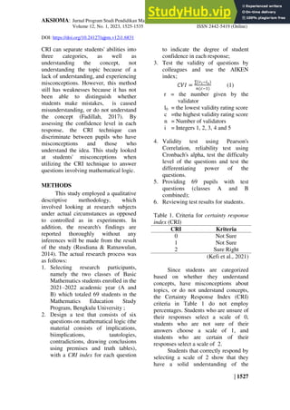 Analysis Of Student S Misconceptions In Solving Mathematic Logic ...