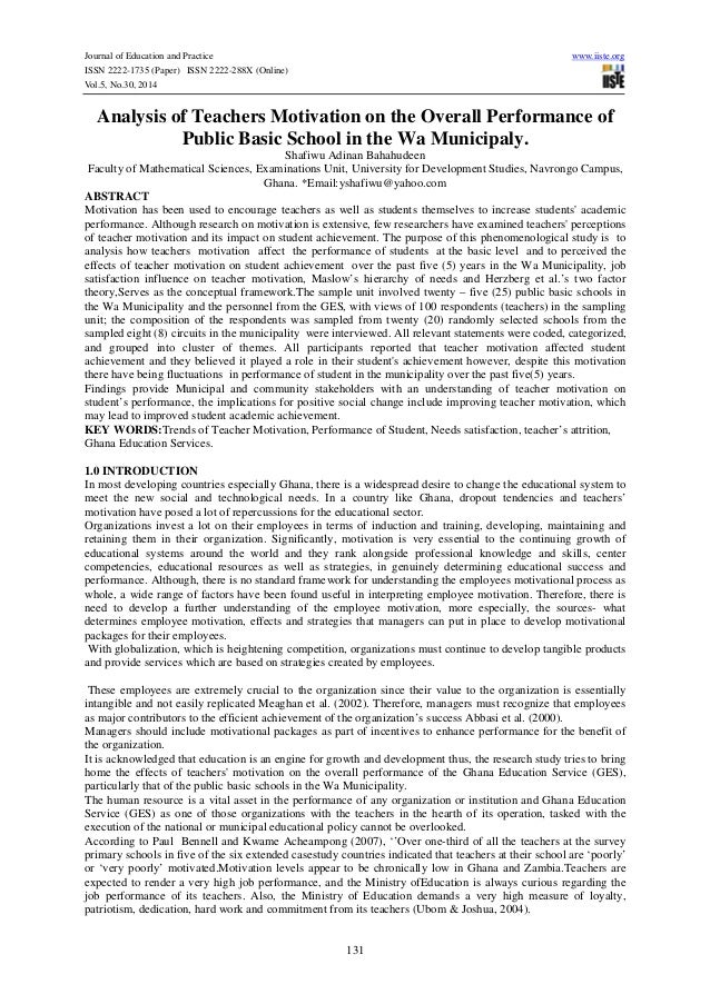 Literature review on motivation of teachers image