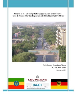 Analysis of the drinking water supply system of dire dawa town ...