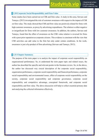 Analysis Of The Impact Of Corporate Social Responsibility On ...