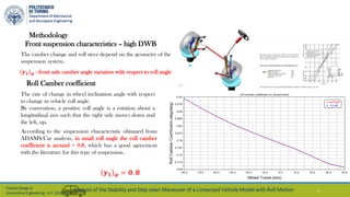 Analysis of the stability and step steer maneuver of a linearized ...
