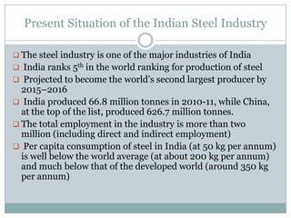 Analysis of the steel industry