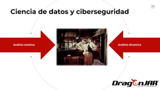 14
Análisis estático Análisis dinámico
Ciencia de datos y ciberseguridad
 