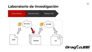 Laboratorio de investigación
29
Pcaps a Nfpcaps Renombrar pcaps Nfpcaps a CSV
Generador dataset
insumo
 