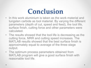Tool Life Program Image Analysis of tool life during turning operation | PPTX