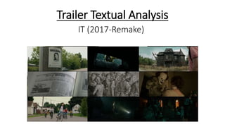 Trailer Textual Analysis
IT (2017-Remake)
 