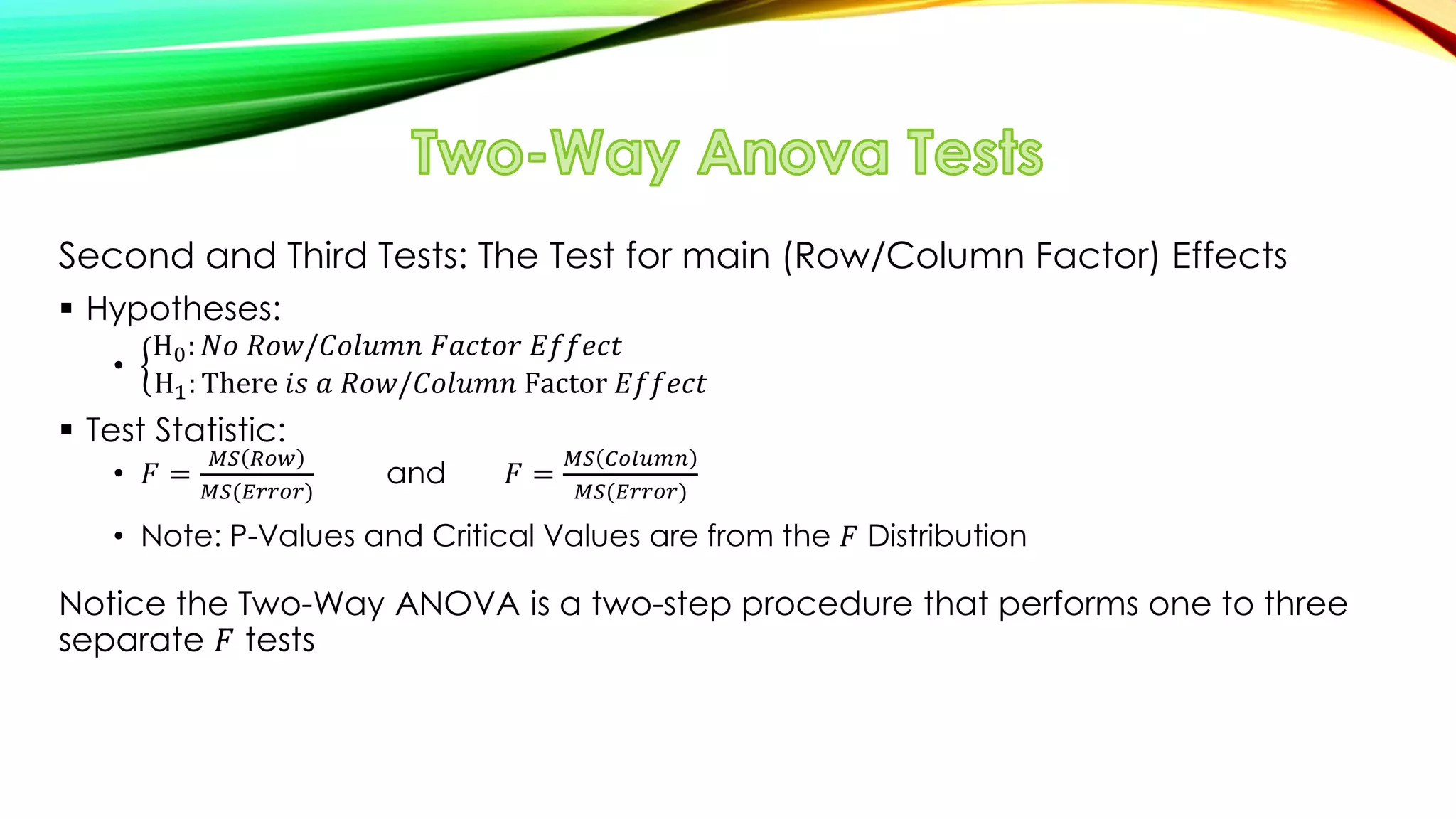 Analysis of Variance (ANOVA) | PPT