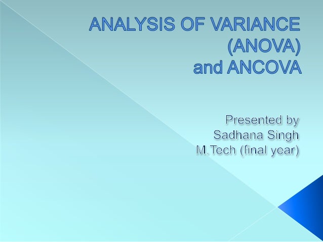 Analysis Of Variance Anova