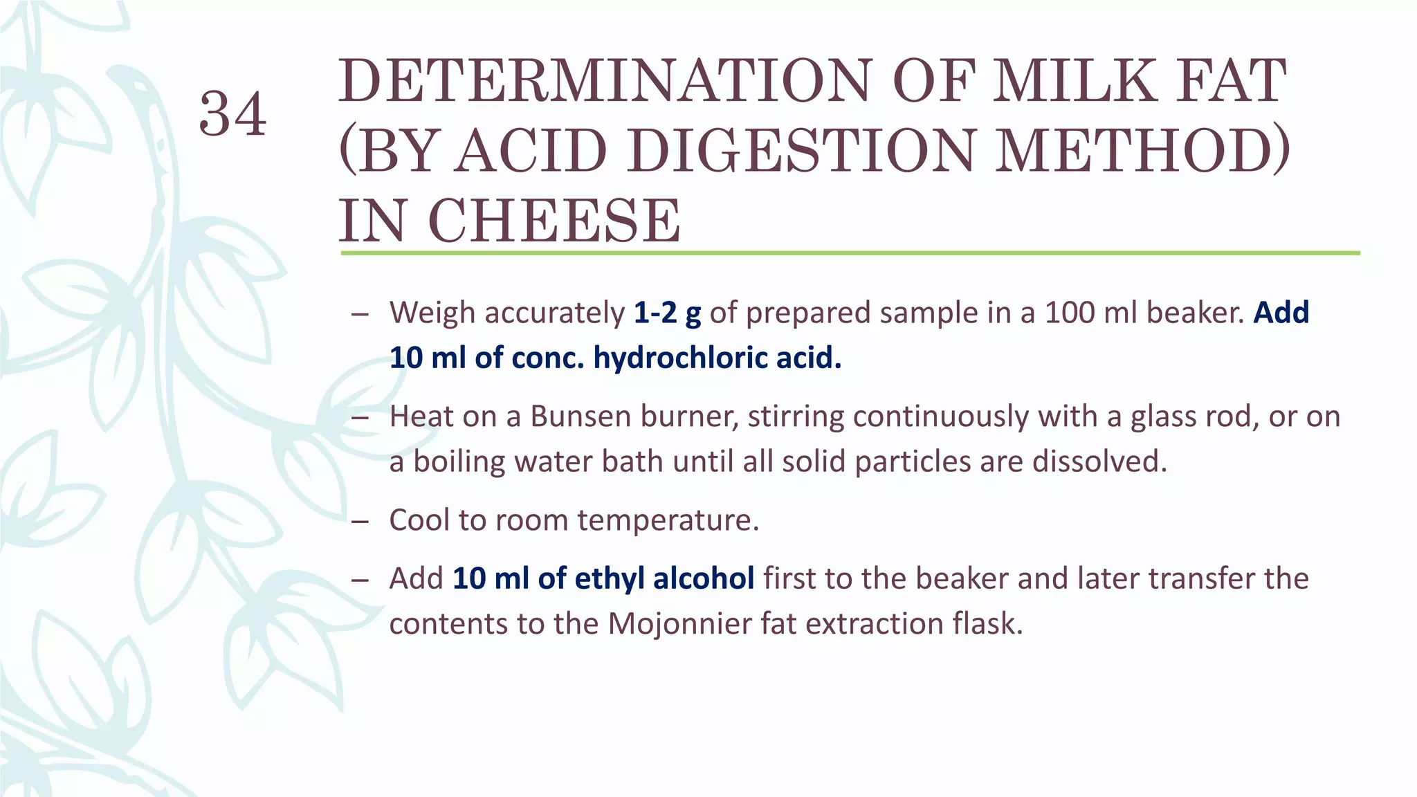 Analysis of various milk products | PPTX