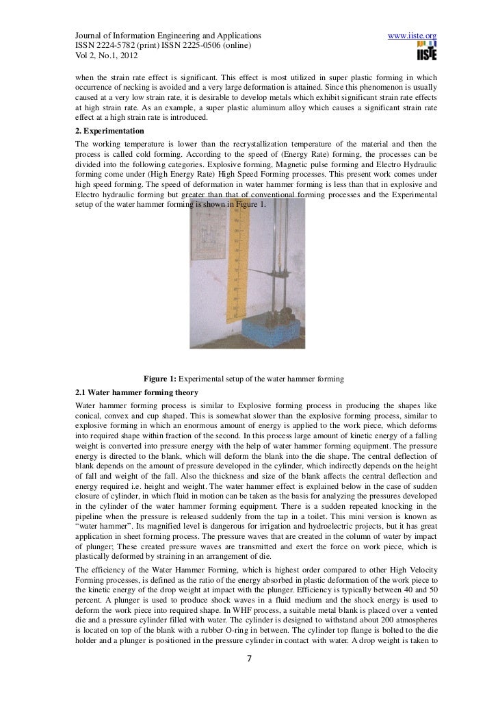 analysis of water hammer forming on the sheet metal 2 hammerforming details in sheet metal