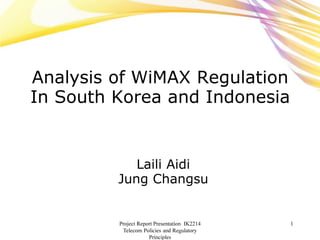 Analysis of WiMax Regulation 
