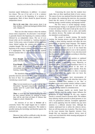 Analysis On Cohesive Devices Errors In EFL University Students ...