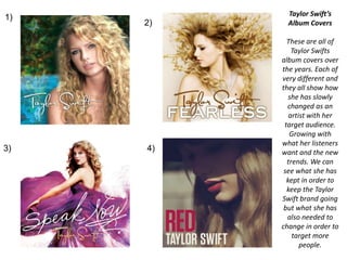 Analysis on taylor swift's cd album covers