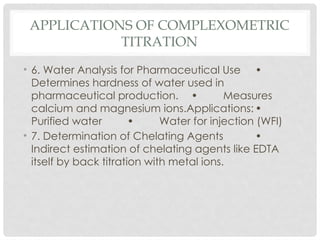 complexometric titration presentation... | PPTX