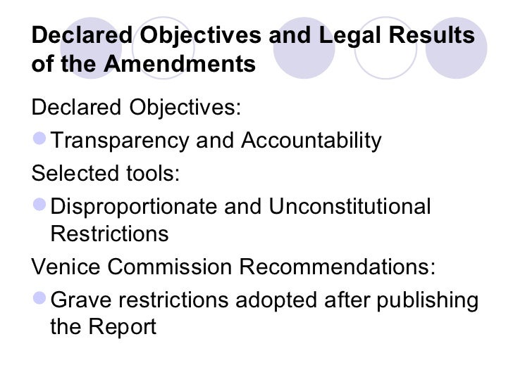 Analysis of the Amendments in the Organic Law of on Political…