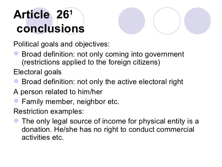 Analysis of the Amendments in the Organic Law of on Political…