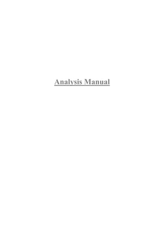 Analysis Manual
 