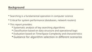 Comprehensive Analysis and Comparison of Searching Algorithms in ...