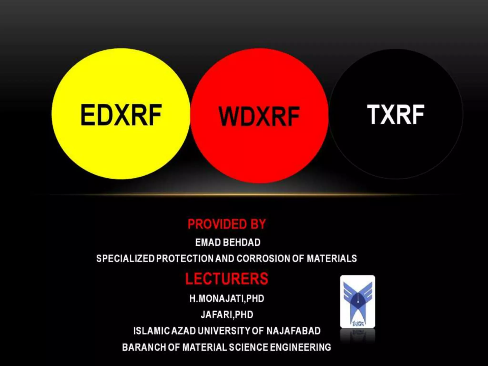 ADVANCED MATERIALS ANALYSIS EDX WDX TXRF PIXE | PPT
