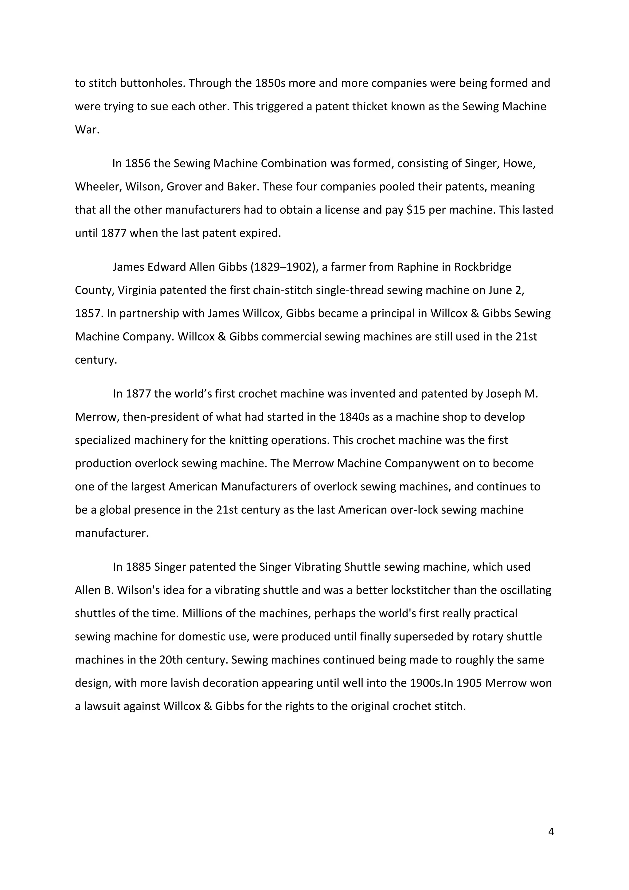 Analysis sewing machine | DOCX