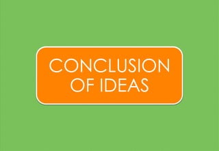 CONCLUSION
OF IDEAS
 