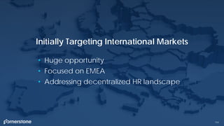 • Huge opportunity
• Focused on EMEA
• Addressing decentralized HR landscape
Initially Targeting International Markets
154
 