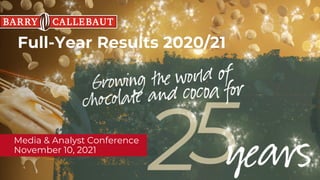 Full-Year Results 2020/21
Media & Analyst Conference
November 10, 2021
 
