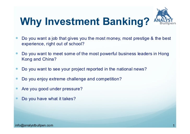 What do investment bankers do?